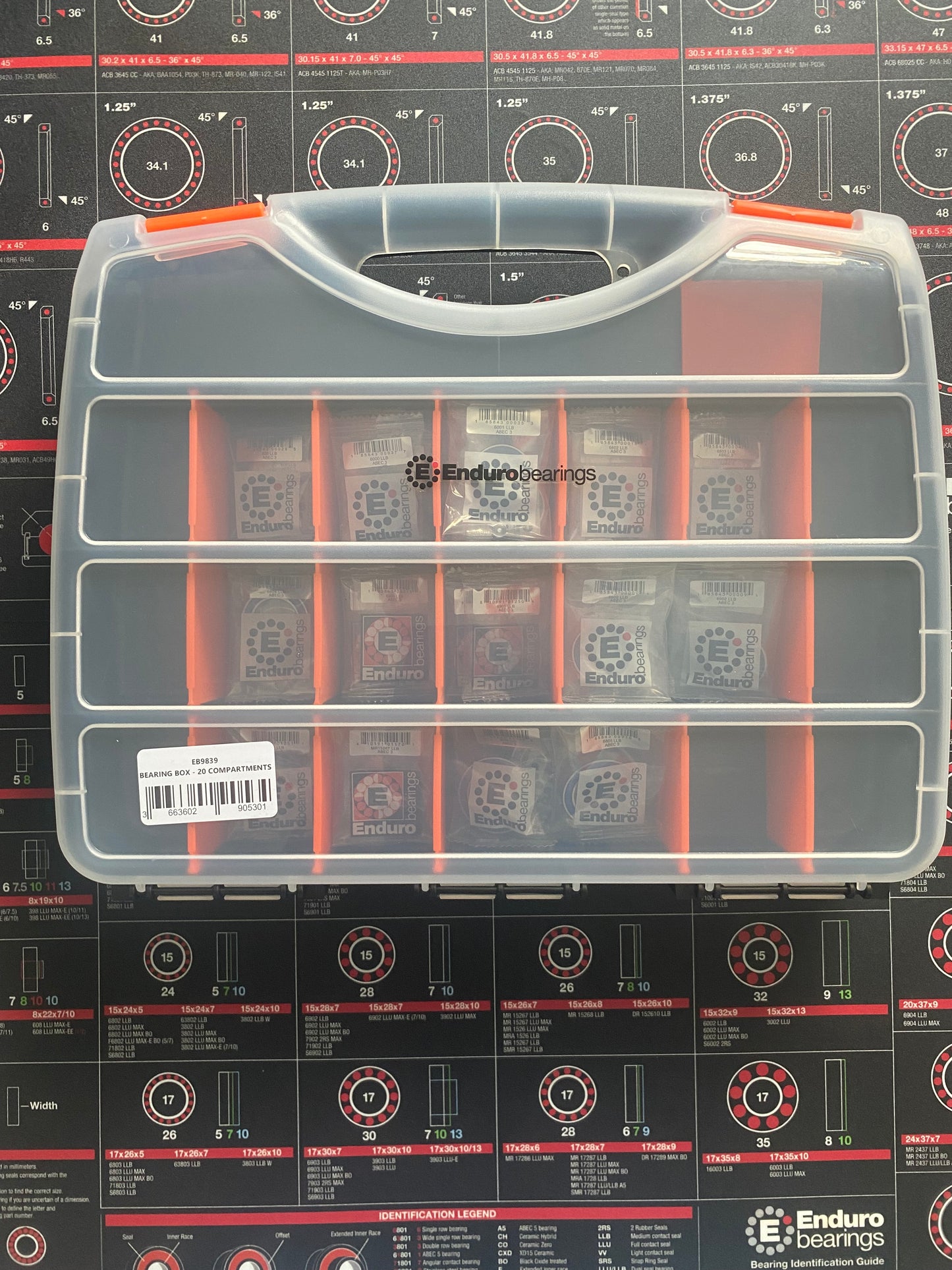 Enduro Bearings Storage Box and Bike Bearings Bundle